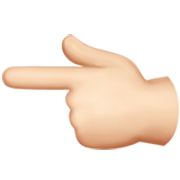 👈🏻 Emoji Dorso Da Mão Com Dedo Indicador Apontando Para A Esquerda: Pele Clara na Apple iOS 17.4.