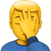 Emoji 🤦‍♂️ Uomo Esasperato su Apple iOS 17.4.
