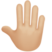 🤚🏼 Emoji Dorso Da Mão Levantado: Pele Morena Clara na Apple iOS 17.4.