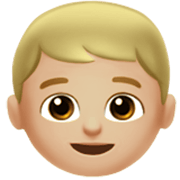 👦🏼 Emoji Niño: Tono De Piel Claro Medio en Apple iOS 17.4.