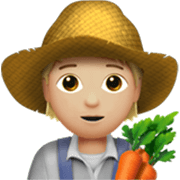 🧑🏼‍🌾 Emoji Agricultor: Tono De Piel Claro Medio en Apple iOS 17.4.