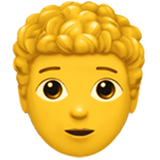 Émoji 🧑‍🦱 Adulte : Cheveux Bouclés sur Apple iOS 17.4.