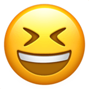 Emoji 😆 Sorriso A Bocca Aperta Con Occhi Chiusi su Apple iOS 17.4.