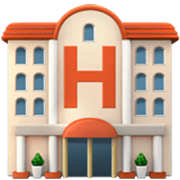 Émoji 🏨 Hôtel sur Apple iOS 17.4.