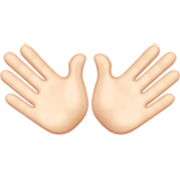 Emoji 👐🏻 Mani Aperte: Carnagione Chiara su Apple iOS 17.4.