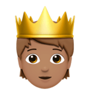Emoji 🫅🏽 Persona Con La Corona: Carnagione Olivastra su Apple iOS 17.4.