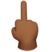 🖕🏾 Emoji Dedo Do Meio: Pele Morena Escura na Apple iOS 17.4.