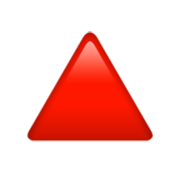 Emoji 🔺 Triangolo Rosso Con Punta Verso L’alto su Apple iOS 17.4.