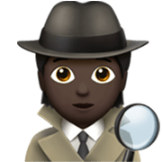 🕵🏿 Emoji Detektiv(in): dunkle Hautfarbe Apple iOS 17.4.