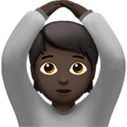 Emoji 🙆🏿 Persona Con Gesto OK: Carnagione Scura su Apple iOS 17.4.