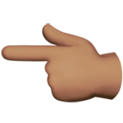 👈🏽 Emoji Dorso Da Mão Com Dedo Indicador Apontando Para A Esquerda: Pele Morena na Apple iOS 17.4.