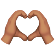 🫶🏽 Emoji Herz Hände: mittlere Hautfarbe Apple iOS 17.4.