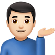 Emoji 💁🏻‍♂️ Uomo Con Suggerimento: Carnagione Chiara su Apple iOS 17.4.
