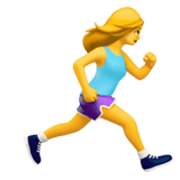 Émoji 🏃‍♀️‍➡️ Femme qui court en regardant vers la droite sur Apple iOS 17.4.