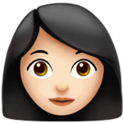 Emoji 👩🏻 Donna: Carnagione Chiara su Apple iOS 17.4.