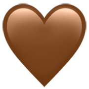 Emoji 🤎 Cuore Marrone su Apple iOS 17.4.
