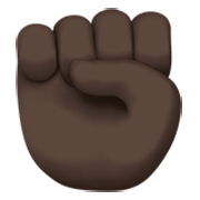 ✊🏿 Emoji erhobene Faust: dunkle Hautfarbe Apple iOS 17.4.