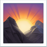 Emoji 🌄 Alba Sulle Montagne su Apple iOS 17.4.