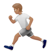 Emoji 🏃🏽 Persona Che Corre: Carnagione Olivastra su Apple iOS 17.4.