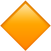 🔶 Emoji Rombo Naranja Grande en Apple iOS 17.4.