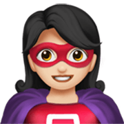 Émoji 🦸🏻‍♀️ Super-héroïne : Peau Claire sur Apple iOS 17.4.