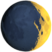 Émoji 🌒 Lune Croissante sur Apple iOS 17.4.
