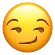 Emoji 😏 Faccina Con Sorrisetto su Apple iOS 17.4.