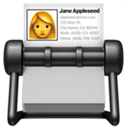 Emoji 📇 Schedario su Apple iOS 17.4.