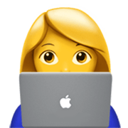 👩‍💻 Emoji Tecnóloga en Apple iOS 17.4.