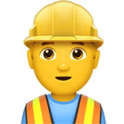 👷‍♂️ Emoji Obrero Hombre en Apple iOS 17.4.