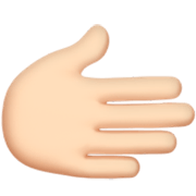 🫱🏻 Emoji Mano Derecha: Tono De Piel Claro en Apple iOS 17.4.