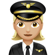 Emoji 👩🏼‍✈️ Pilota Donna: Carnagione Abbastanza Chiara su Apple iOS 17.4.