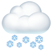 🌨️ Emoji Wolke mit Schnee Apple iOS 17.4.