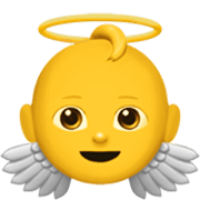 👼 Emoji Bebé ángel en Apple iOS 17.4.