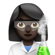 👩🏿‍🔬 Emoji Cientista Mulher: Pele Escura na Apple iOS 17.4.