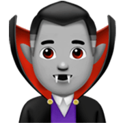 Emoji 🧛🏼‍♂️ Vampiro Uomo: Carnagione Abbastanza Chiara su Apple iOS 17.4.