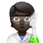 Emoji 🧑🏿‍🔬 Persona Che Lavora In Campo Scientifico: Carnagione Scura su Apple iOS 17.4.