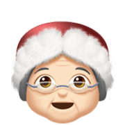 Weihnachtsfrau: helle Hautfarbe Apple iOS 17.4.