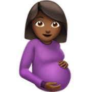 🤰🏾 Emoji Mujer Embarazada: Tono De Piel Oscuro Medio en Apple iOS 17.4.