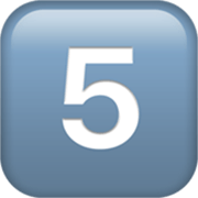 Émoji 5️⃣ Touches : 5 sur Apple iOS 17.4.