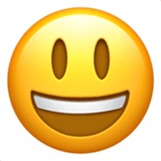 Emoji 😃 Faccina Con Un Gran Sorriso E Occhi Spalancati su Apple iOS 17.4.
