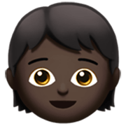 Emoji 🧒🏿 Bimbo: Carnagione Scura su Apple iOS 17.4.