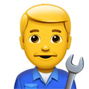 Emoji 👨‍🔧 Meccanico Uomo su Apple iOS 17.4.