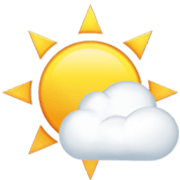 🌤️ Emoji Sonne hinter kleiner Wolke Apple iOS 17.4.