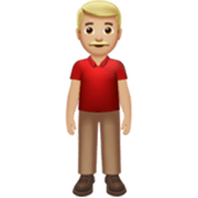 Emoji 🧍🏼‍♂️ Uomo In Piedi: Carnagione Abbastanza Chiara su Apple iOS 17.4.