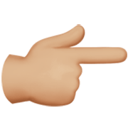 Dorso Da Mão Com Dedo Indicador Apontando Para A Direita: Pele Morena Clara Apple iOS 17.4.