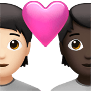 Couple Avec Cœur: Personne, Personne, Peau Claire, Peau Foncée Apple iOS 17.4.