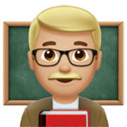 👨🏼‍🏫 Emoji Profesor: Tono De Piel Claro Medio en Apple iOS 17.4.