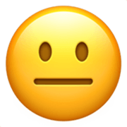 Emoji 😐 Faccina Neutra su Apple iOS 17.4.