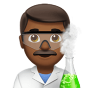 👨🏾‍🔬 Emoji Cientista Homem: Pele Morena Escura na Apple iOS 17.4.